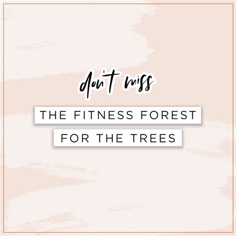 Don’t miss the fitness forest for the trees