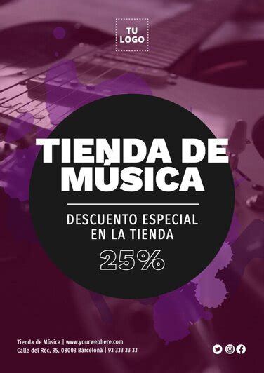 Publicita tu Tienda de Música con plantillas online