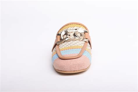 Jhay Dames Mocassin Loafer In Multi Kleur Nude Camel Cognac Leer