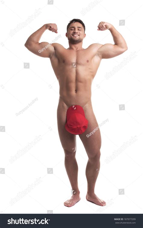Image Naked Man Posing Biceps Straining Stock Photo 187977299 Shutterstock
