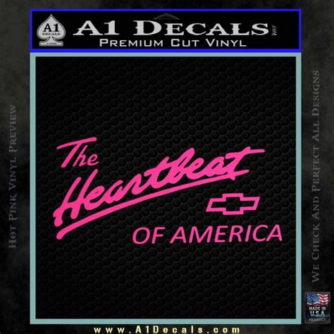 Chevy Heartbeat Of America Decal Sticker » A1 Decals