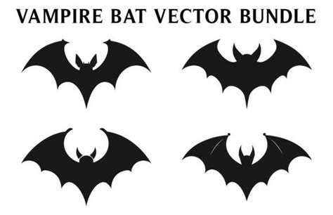 1 Halloween Bats Flying Silhouettes Vector Designs & Graphics