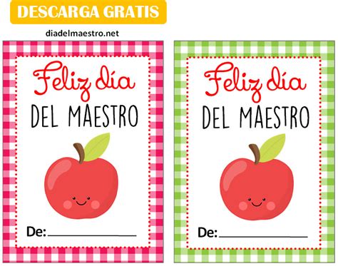 Tarjetas Dia del Maestro para Rellenar Día Del Maestro