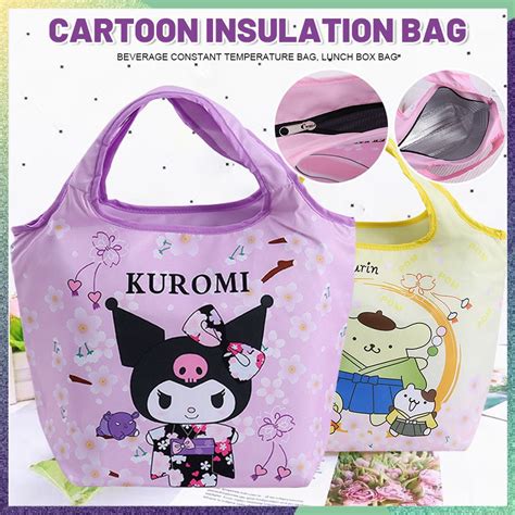 Kawaii Sanrio Hello Kitty Lunch Bag My Melody Kuromi Student Cartoon