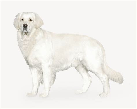 White golden retriever dog isolated | Free Photo - rawpixel