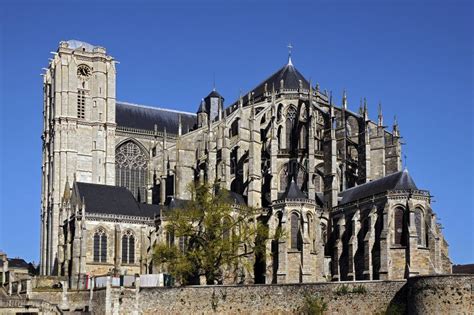 Cathedral Of Saint Julien At Le Mans In France Stock Image Image Of