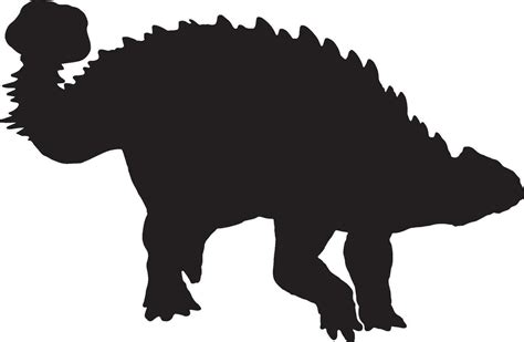 ankylosaurus black silhouette isolated background 31108751 Vector Art ...