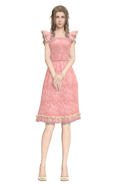 Mmd Ffvii Remake Aerith Casual Pink Dress By Mmd Exhibition On