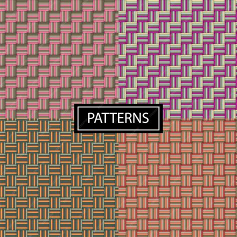 Premium Vector | Weave patterns