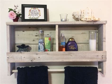 Bathroom Shelf Pallet Self White Wash Woodworking Projects