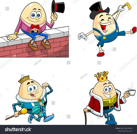 Humpty Dumpty Egg Cartoon Character Vector Stock Vector Royalty Free 2282192495 Shutterstock