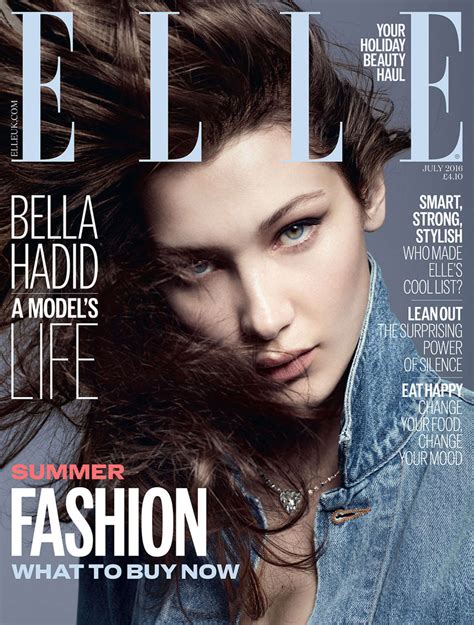 Bella Hadid ELLE UK Magazine Cover July 2016 GotCeleb