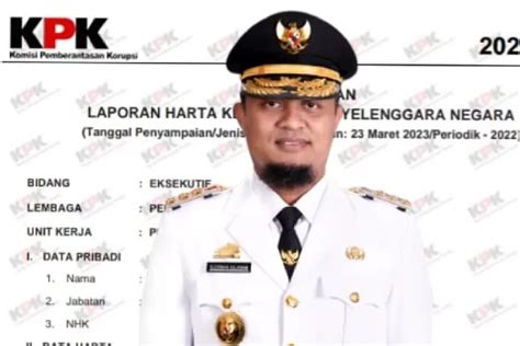 Gubernur Termuda Di Indonesia Purna Tugas Inilah Harta Kekayaan Andi