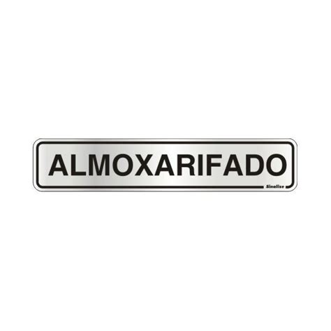 Placa Almoxarifado Alumínio 5x25cm