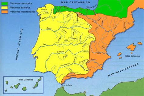 Mapa De Espa A Rios Y Monta As Mapa F Sico Con R Os Y Montes De Espa A