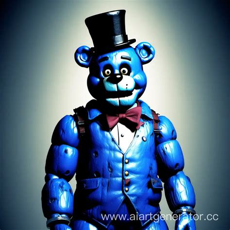 Blue Freddy Fazbear Vibrant Animated Character In A Playful Setting Ai Art Generator