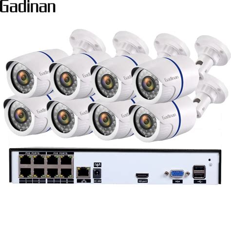 Gadinan Ch V Poe Nvr Kit P P Sony Imx P Ip Cameras Home