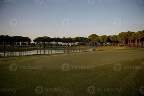 golf course on sunset 10854090 Stock Photo at Vecteezy