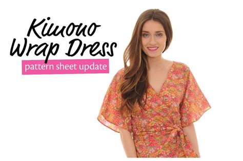 Kimono Wrap Dress Pattern Sheet Update Love Sewing Wrap Dress