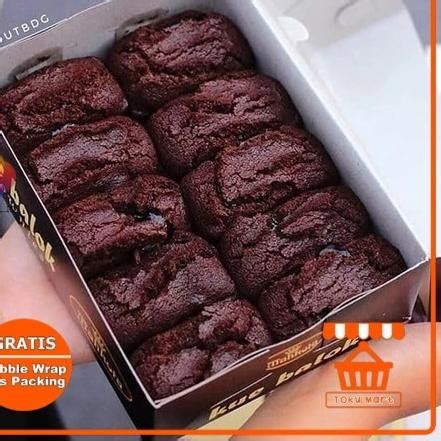 Jual Kue Balok Brownies Mahkota Packing Aman Coklat Lumer Balok Kue