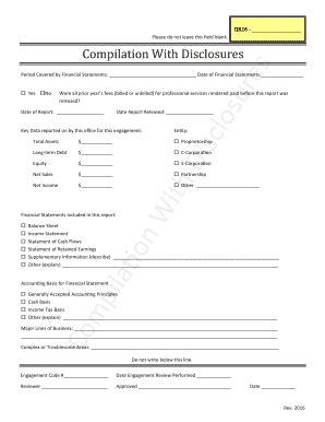 Fillable Online Compilation With Disclosures Fax Email Print Pdffiller