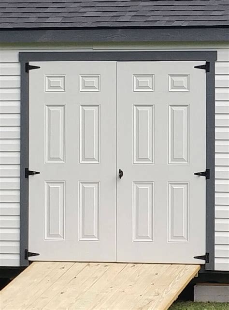 Fiberglass Exterior Double Doors For Shed - Glass Door Ideas