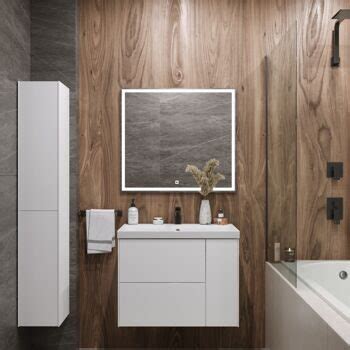 Шкаф-пенал для ванной комнаты подвесной SanStar Boston белый