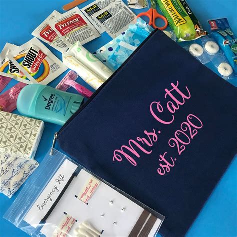 Custom Navy Bridal Emergency Kit Medium Bride Survival Kit Etsy