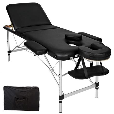 Tectake Table De Massage Pliante à 3 Zones Réglable En Hauteur