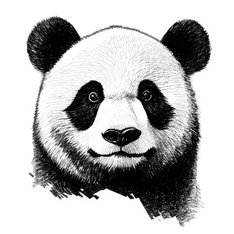 Highly Detailed Multicolor Pencil Sketch of a Panda Bear · Creative Fabrica