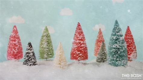 85 Festive Christmas Zoom Backgrounds | Bottle brush christmas trees ...