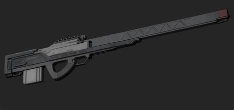 Artstation Sci Fi Bullpup Rifle Game Assets