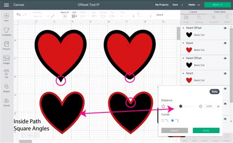 How To Use The Offset Tool In Cricut Design Space Make Outlines