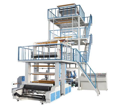 HDPE LDPE LLDPE PLA High Speed ABA Co Extrusion Film Blowing Machine