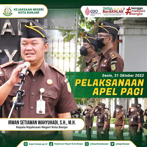 Pelaksanaan Apel Pagi Rutin Kejaksaan Negeri Kota Banjar