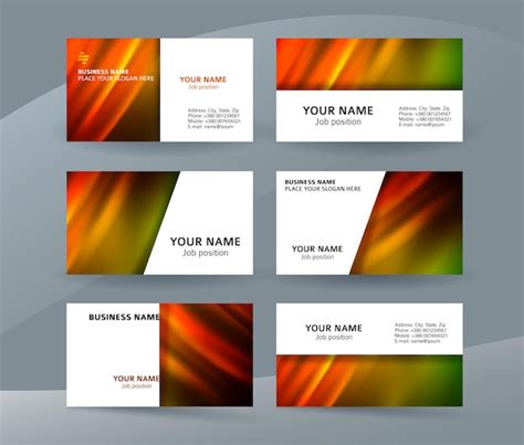 Premium Vector Business Card Layout Template Set34