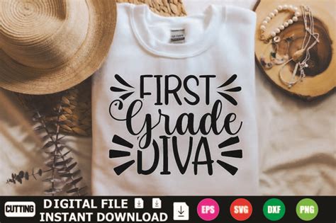 First Grade Diva Graphic By Designshop Creative Fabrica