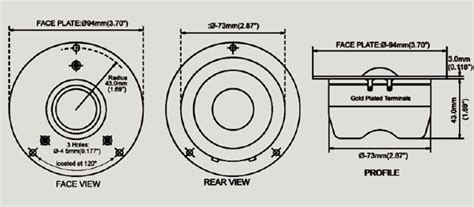 Morel MDT30S 1" Textile Dome Tweeter, Aluminum Face Plate, | Madisound