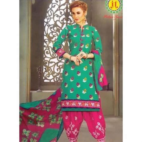 Printed Designer Unstitched Cotton Suit Material At Rs 275piece In