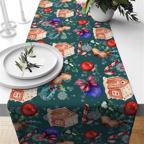 Jual Table Runner Taplak Meja Print Motif Edisi Natal Christmas X