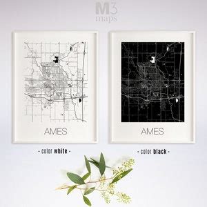 Ames Iowa Ames IA Map Ames Map Ames Print Ames Poster - Etsy