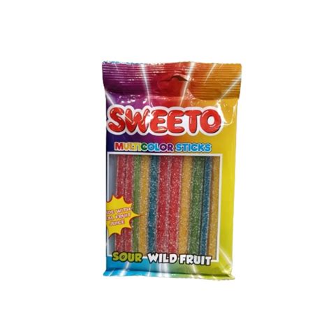 Gordon Sweets Sweeto Rainbow Sticks 80g Agrimark