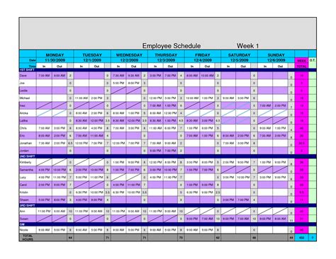 Excel Employee Schedule Template | task list templates