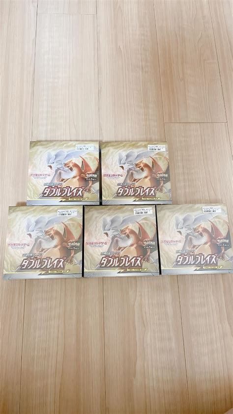 49％割引ホワイト系お得セット ポケモンカード ダブルブレイズ 5box 未開封 シュリンク付き ポケモンカードゲーム トレーディングカード