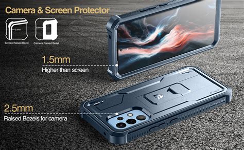 Dexnor For Samsung Galaxy A53 Case Built In Screen Protector And