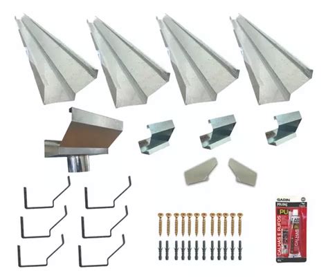 Kit Calha Completa Para Telhado Beiral 8 Metros Corte 35 Parcelamento