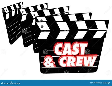 Cast And Crew Film Credits Movie Clapper Boards Royalty-Free Stock ...