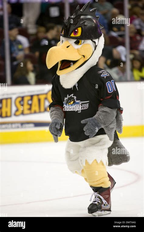 30 October 2009: Lake Erie Monsters mascot Sullivan C. Goal (Sully) on ...