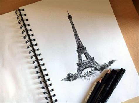 Drawing Easy Sketch Paris Realistic Pencil Drawing Easy Sketch Paris Eiffel Tower