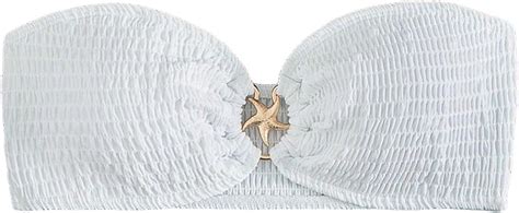 Amazon SOLY HUX Women S Bandeau Bikini Top Smocked Strapless Bathing Suit Swimsuit Tops